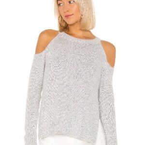 superdown Light Gray Off-the-Shoulder Sweater